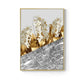 Luxury Gold Leaf Wall Art Canvas Set – Modern Abstract Painting for Home Decor